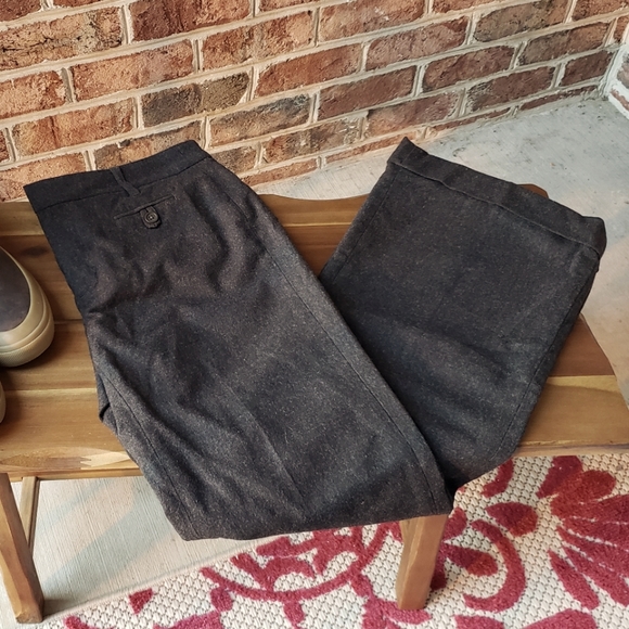 GAP Brown Wool Blend Cuffed Pants - Picture 1 of 4